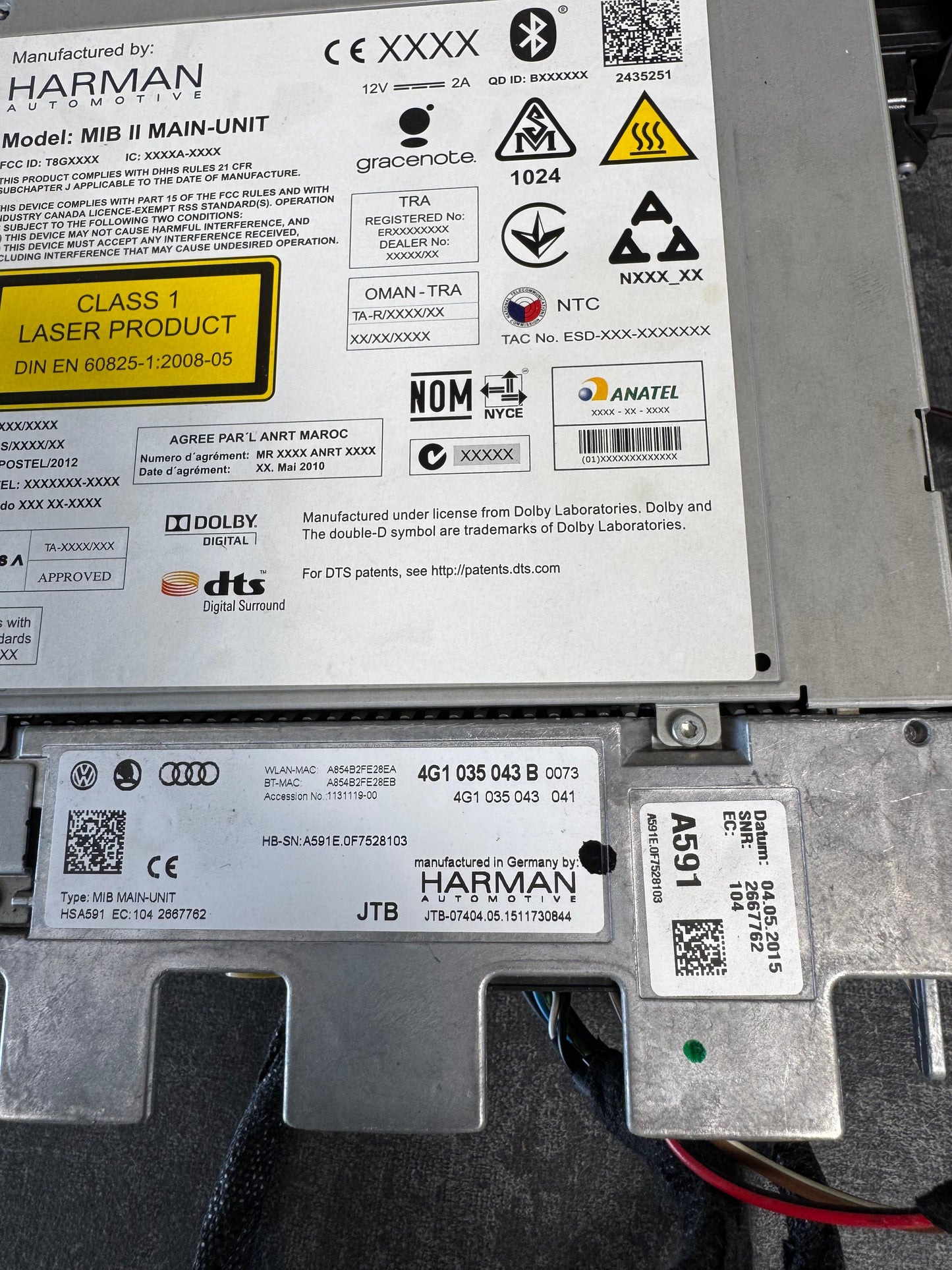 MIB 2 Audi A6 A7 C7 4G