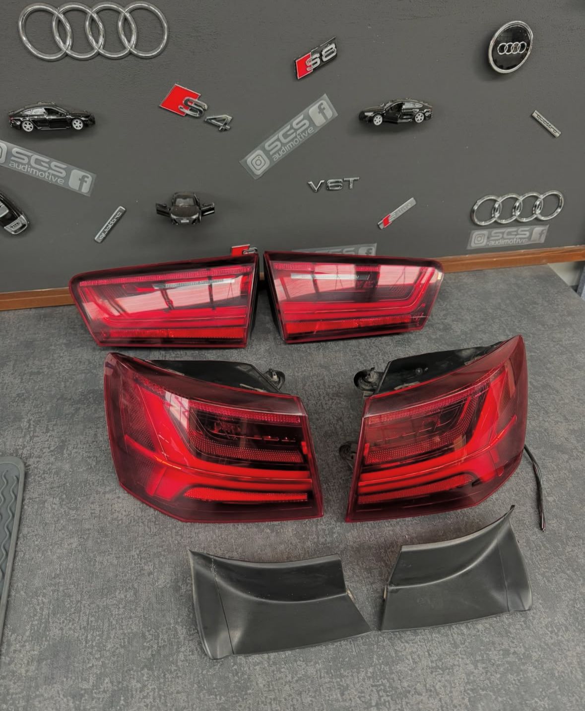 Stopuri LED cu semnal dinamic Audi A6 C7.5 Avant (2011–2017) / Retrofit cu cablaj complet