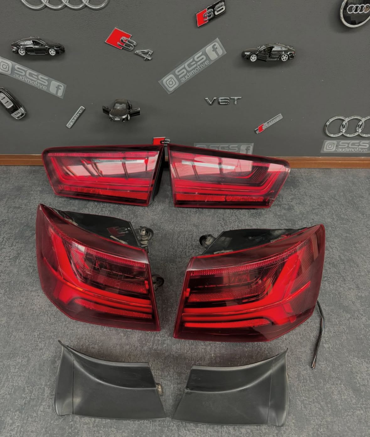 Stopuri LED cu semnal dinamic Audi A6 C7.5 Avant (2011–2017) / Retrofit cu cablaj complet