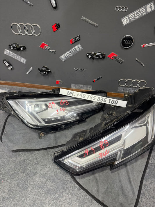 Pereche faruri Full LED Audi A4 B9 8W, originale, complete