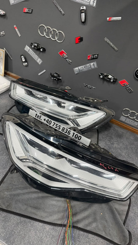 Pereche faruri Full LED Audi A6 C7.5 facelift, originale