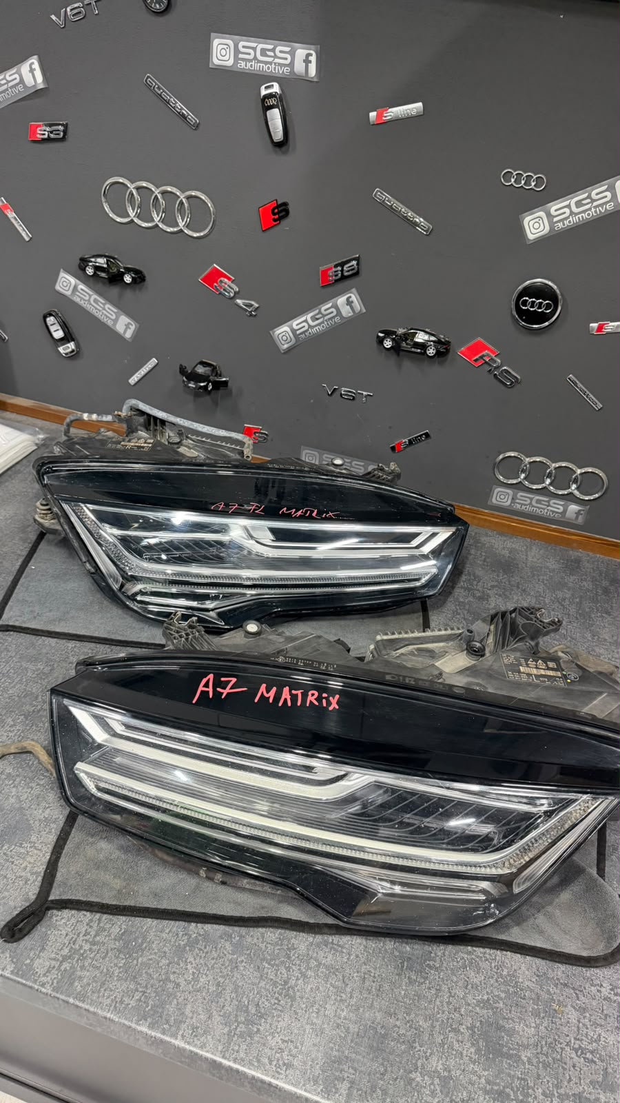 Pereche faruri Matrix LED Audi A7 4G facelift, originale