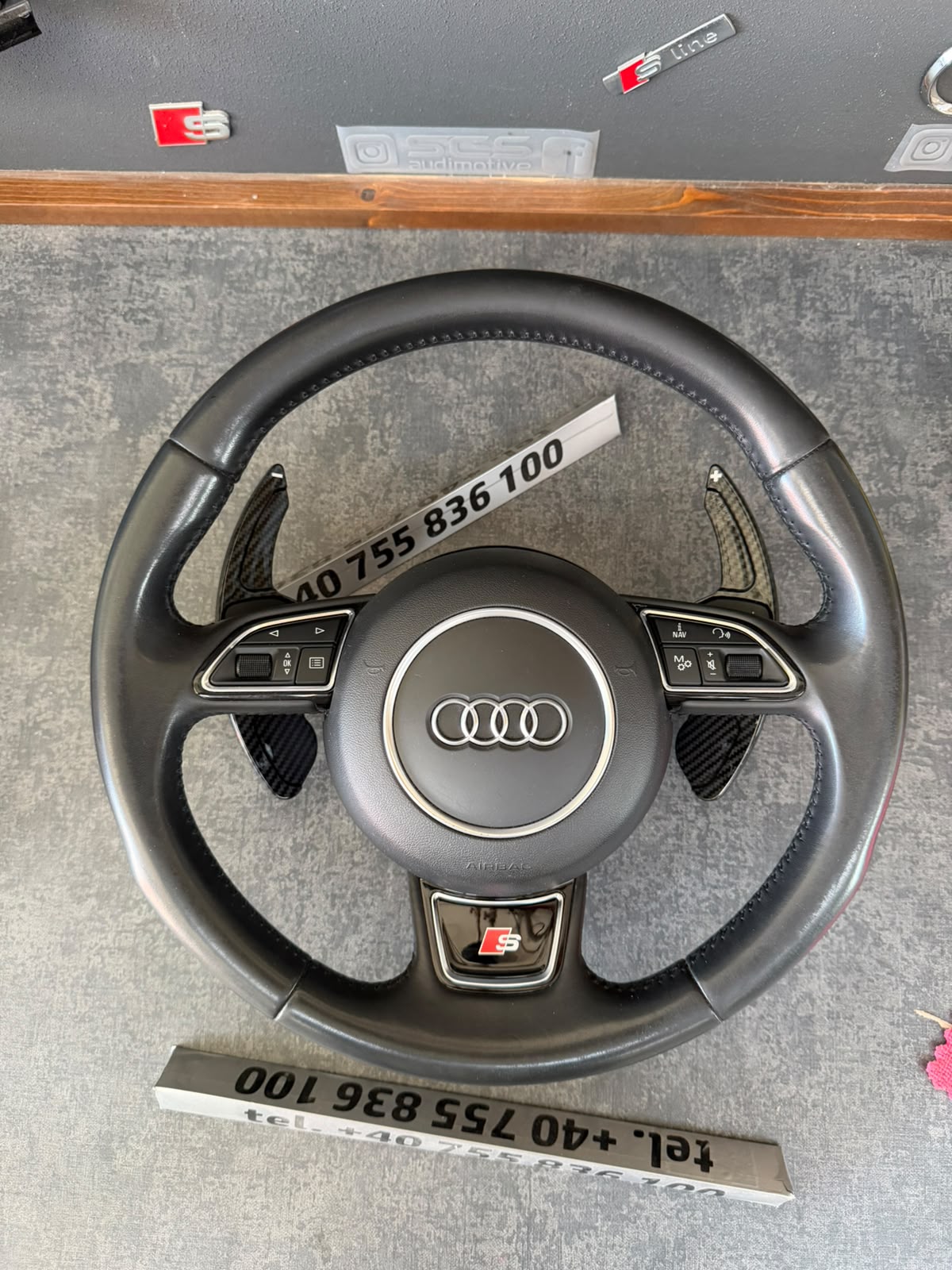 Volan Audi A8 D4 în piele cu emblema S