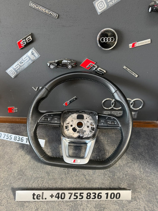 Volan sport S line Audi Q5 FY Q7 4M Q8 4M cu bază teșită